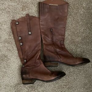 Arturo Chiang Chestnut Leather Tall Boots